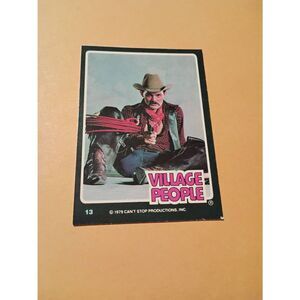 Vintage 1979 Village People Trading Card #13 Disco Era Vintage Music Collectible
